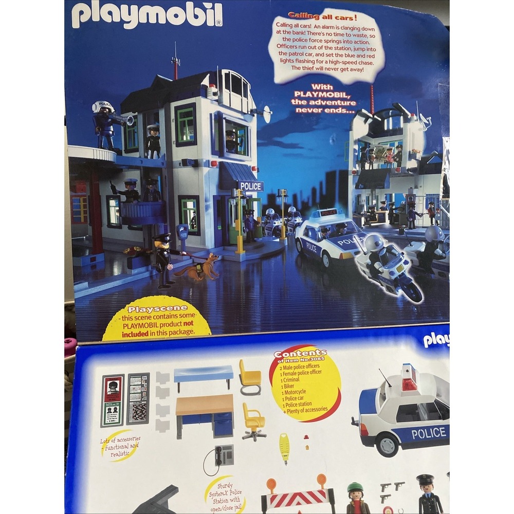 Vintage Playmobil Set 3085 Police Station Adventure Set With Extra People & Accs - Picture 3 of 16